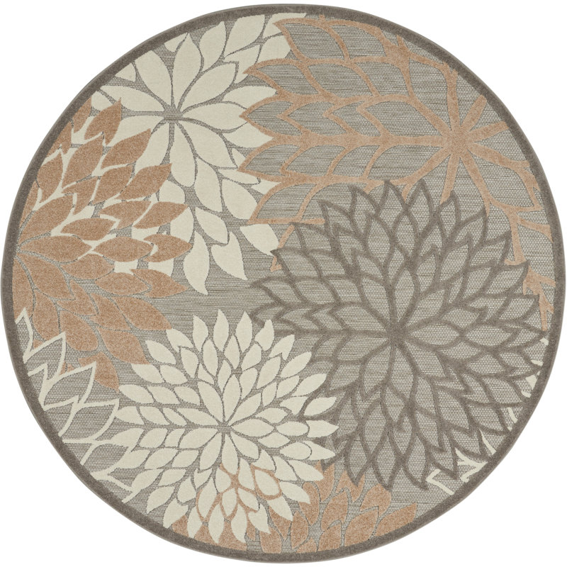 Winston Porter Ciann Gray/Beige Indoor/Outdoor Rug & Reviews Wayfair